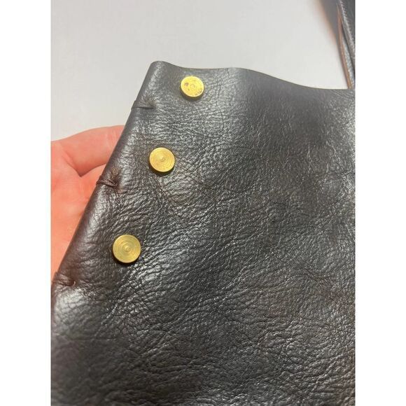 Chloe & Lex Deep Brown Leather Tote Bag NWT - Picture 3 of 10